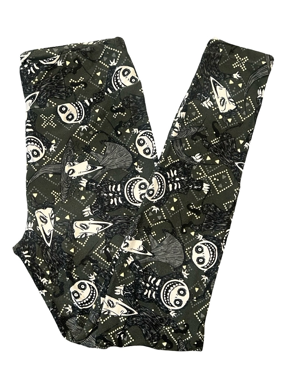 LuLaRoe Disney Nightmare Before Christmas Lock Shock Barrel Leggings like new OS